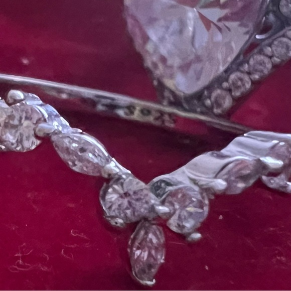 BBJ .925 Heart Cut CZ Ring Set - Picture 2 of 4